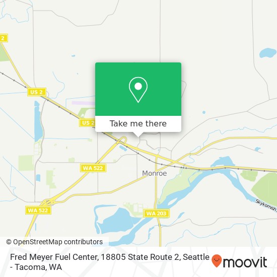 Mapa de Fred Meyer Fuel Center, 18805 State Route 2