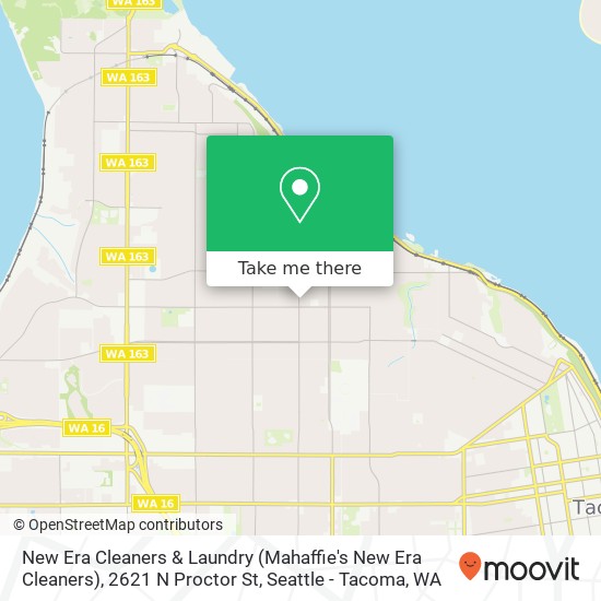 Mapa de New Era Cleaners & Laundry (Mahaffie's New Era Cleaners), 2621 N Proctor St