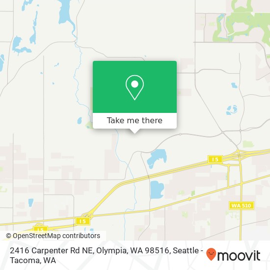 Mapa de 2416 Carpenter Rd NE, Olympia, WA 98516