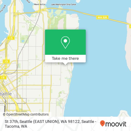 Mapa de St 37th, Seattle (EAST UNION), WA 98122