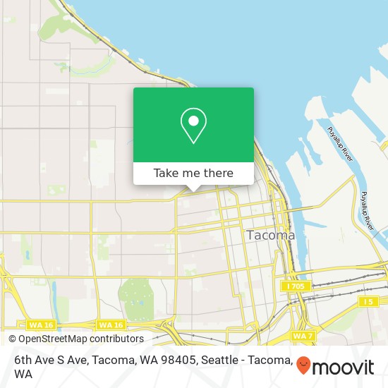 6th Ave S Ave, Tacoma, WA 98405 map