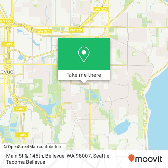 Main St & 145th, Bellevue, WA 98007 map