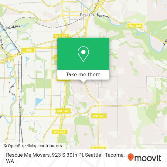 Rescue Me Movers, 923 S 30th Pl map