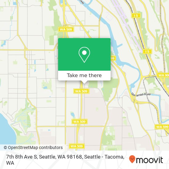 Mapa de 7th 8th Ave S, Seattle, WA 98168
