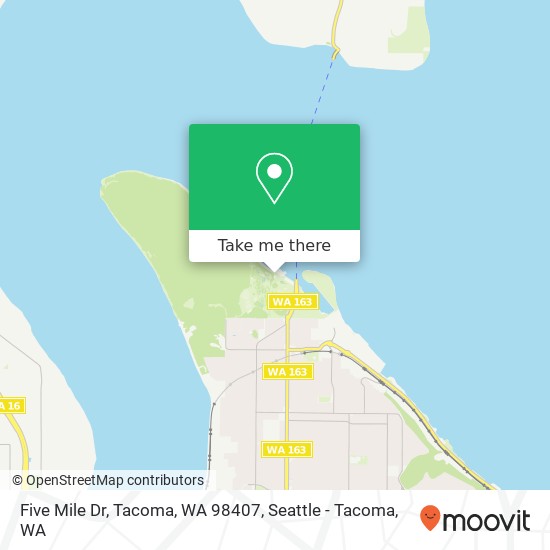 Five Mile Dr, Tacoma, WA 98407 map