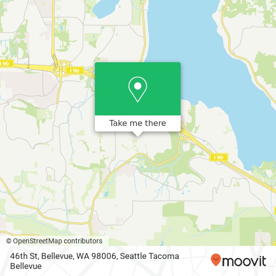 46th St, Bellevue, WA 98006 map