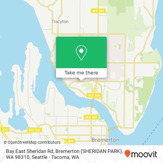 Bay East Sheridan Rd, Bremerton (SHERIDAN PARK), WA 98310 map