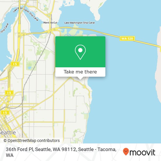 Mapa de 36th Ford Pl, Seattle, WA 98112