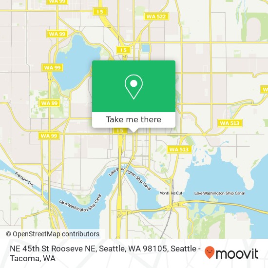 Mapa de NE 45th St Rooseve NE, Seattle, WA 98105