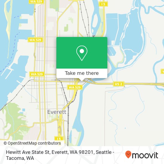 Mapa de Hewitt Ave State St, Everett, WA 98201