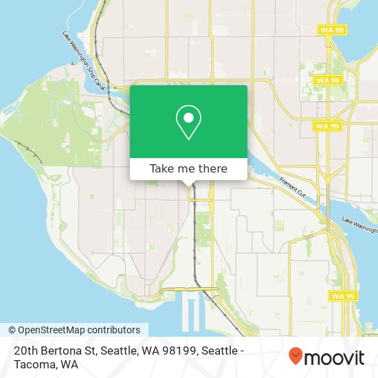 Mapa de 20th Bertona St, Seattle, WA 98199