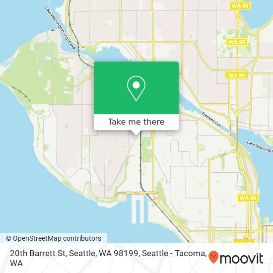 Mapa de 20th Barrett St, Seattle, WA 98199