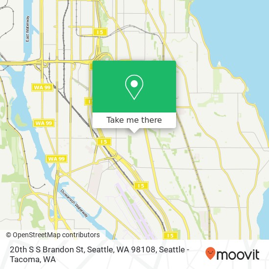 20th S S Brandon St, Seattle, WA 98108 map