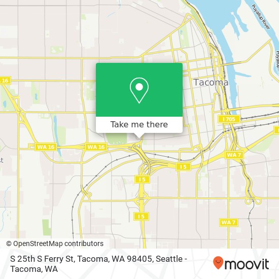 Mapa de S 25th S Ferry St, Tacoma, WA 98405