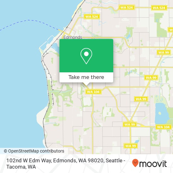 Mapa de 102nd W Edm Way, Edmonds, WA 98020