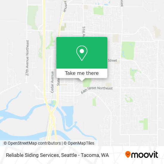 Reliable Siding Services map
