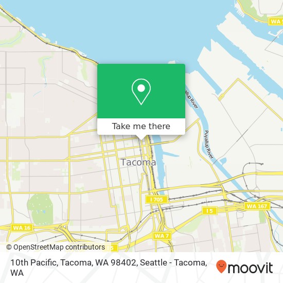 10th Pacific, Tacoma, WA 98402 map