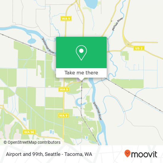 Airport and 99th, Snohomish, WA 98296 map