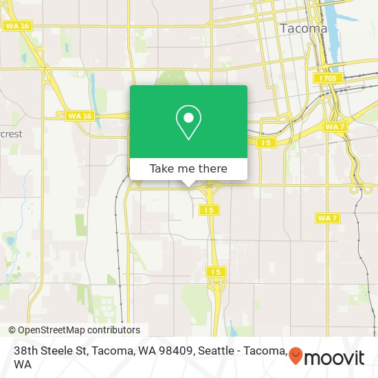 38th Steele St, Tacoma, WA 98409 map