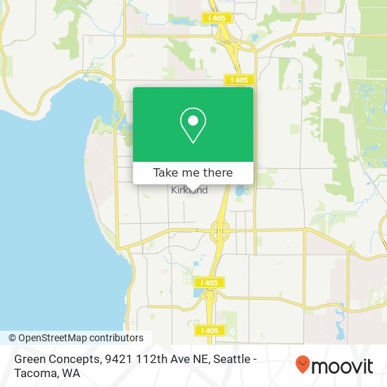 Green Concepts, 9421 112th Ave NE map