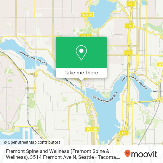 Mapa de Fremont Spine and Wellness (Fremont Spine & Wellness), 3514 Fremont Ave N