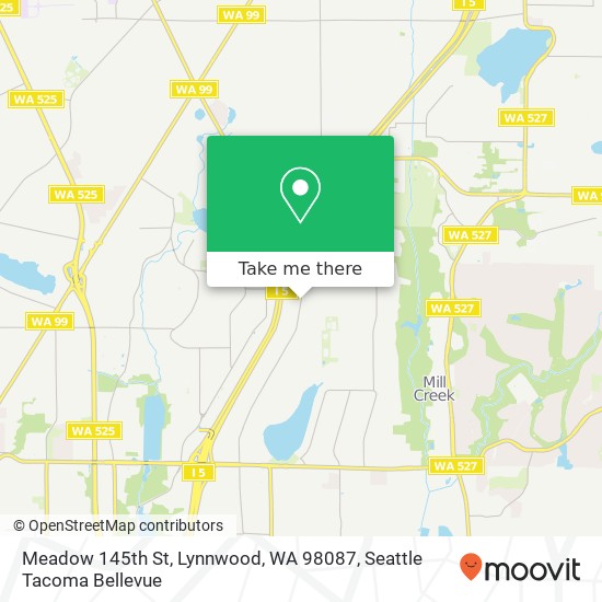 Mapa de Meadow 145th St, Lynnwood, WA 98087