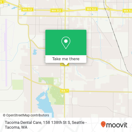 Mapa de Tacoma Dental Care, 158 138th St S