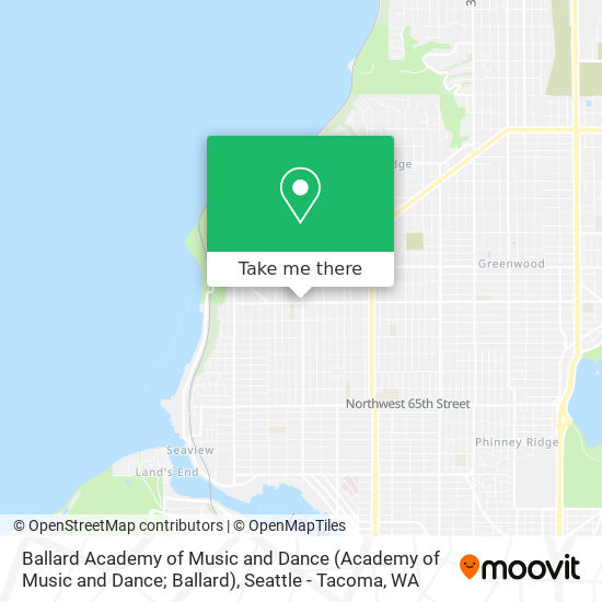 Ballard Academy of Music and Dance map