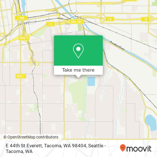 Mapa de E 44th St Everett, Tacoma, WA 98404
