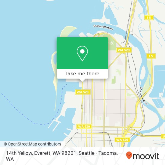 Mapa de 14th Yellow, Everett, WA 98201