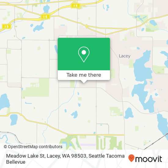 Mapa de Meadow Lake St, Lacey, WA 98503