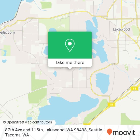 Mapa de 87th Ave and 115th, Lakewood, WA 98498