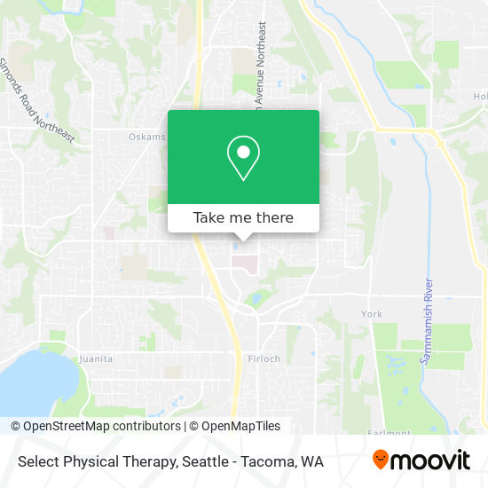 Mapa de Select Physical Therapy