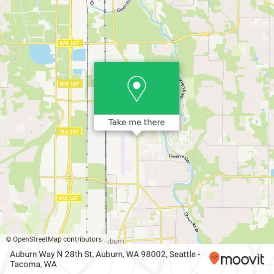 Mapa de Auburn Way N 28th St, Auburn, WA 98002