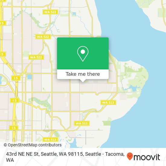 Mapa de 43rd NE NE St, Seattle, WA 98115