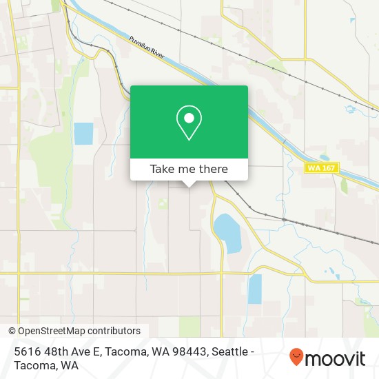Mapa de 5616 48th Ave E, Tacoma, WA 98443