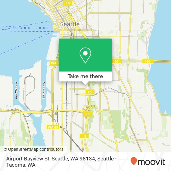 Mapa de Airport Bayview St, Seattle, WA 98134