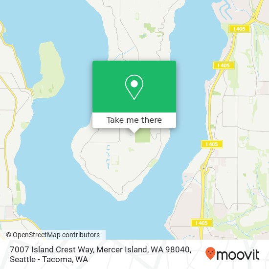 7007 Island Crest Way, Mercer Island, WA 98040 map