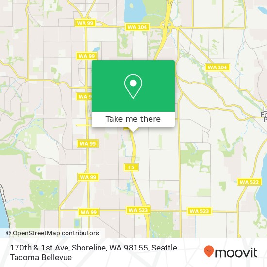 170th & 1st Ave, Shoreline, WA 98155 map