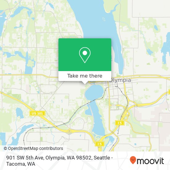 Mapa de 901 SW 5th Ave, Olympia, WA 98502