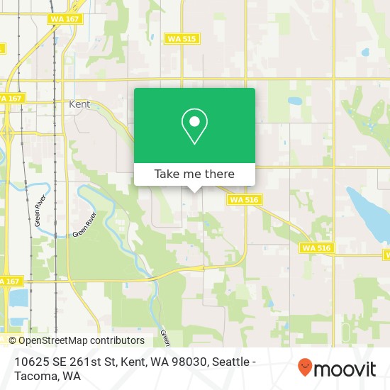 10625 SE 261st St, Kent, WA 98030 map