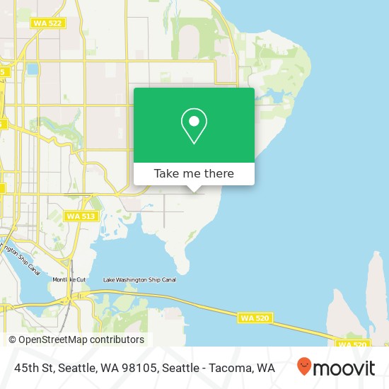 Mapa de 45th St, Seattle, WA 98105