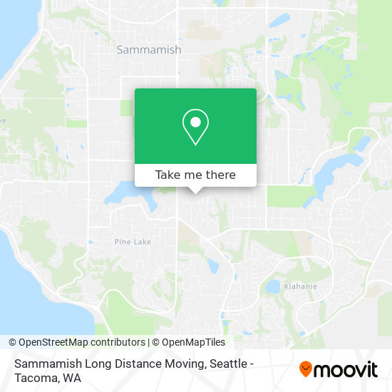 Sammamish Long Distance Moving map