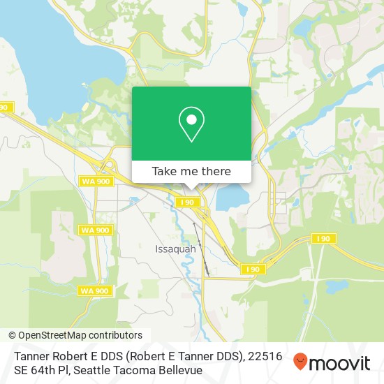 Tanner Robert E DDS (Robert E Tanner DDS), 22516 SE 64th Pl map