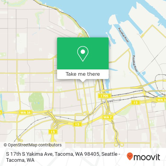 Mapa de S 17th S Yakima Ave, Tacoma, WA 98405