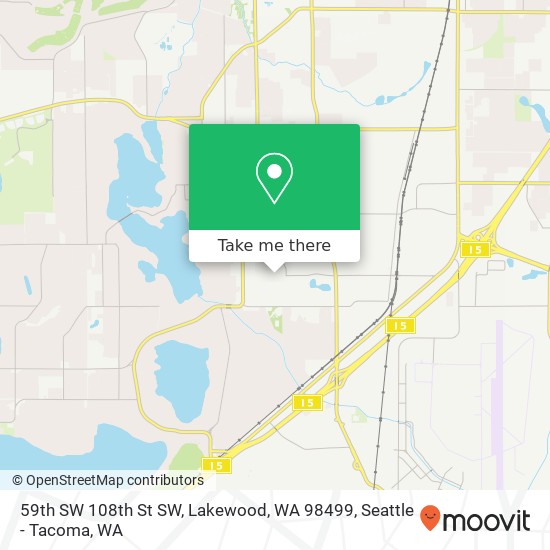 Mapa de 59th SW 108th St SW, Lakewood, WA 98499