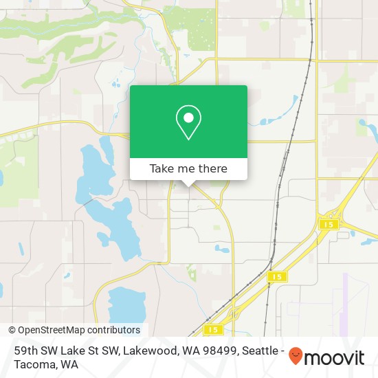 59th SW Lake St SW, Lakewood, WA 98499 map