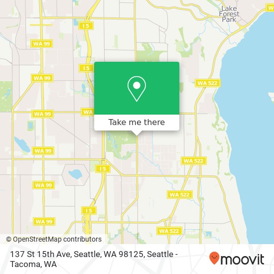 Mapa de 137 St 15th Ave, Seattle, WA 98125