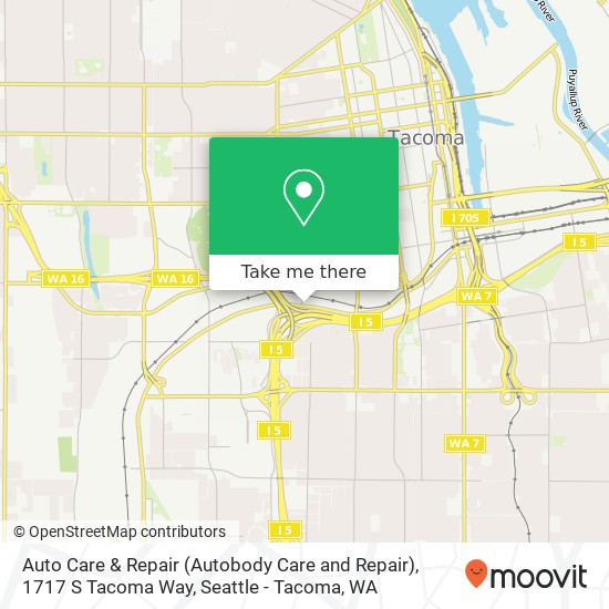 Auto Care & Repair (Autobody Care and Repair), 1717 S Tacoma Way map