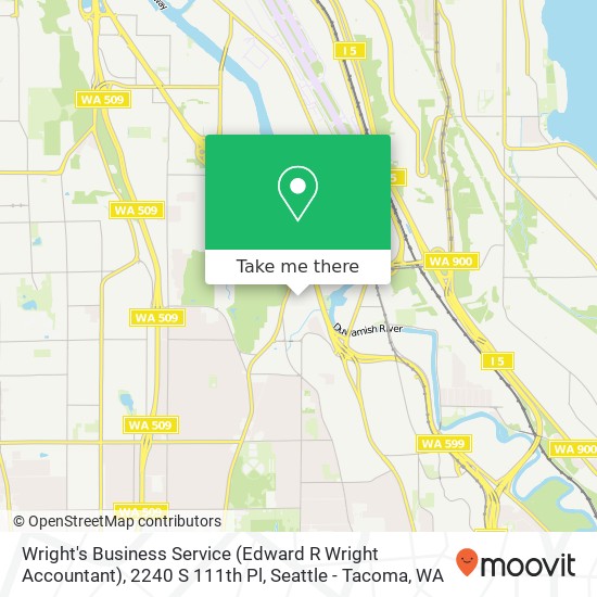 Mapa de Wright's Business Service (Edward R Wright Accountant), 2240 S 111th Pl